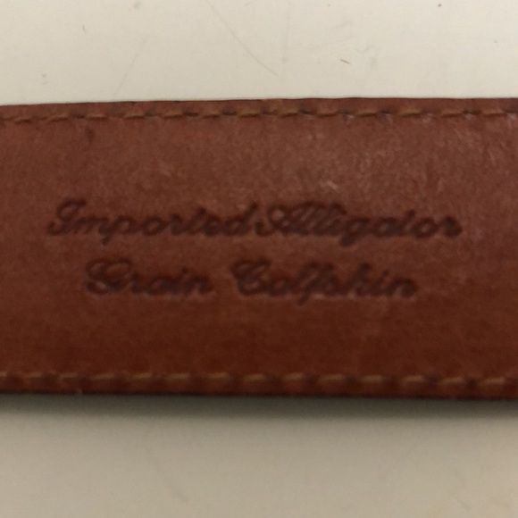 NWOT Black Alligator Grain Calfskin Belt Size S main image 8